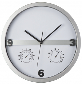 Настенные часы CrisMa с термометром и гигрометром и печатью Вашего логотипа
