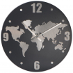 Настенные часы с декоративной картой мира 